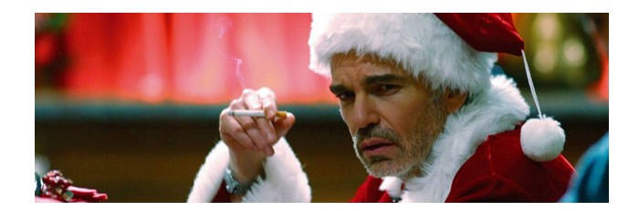 Another frequent tobacco user in holiday feature films is Santa Clause himself. Bad Santa, Bad Santa 2, and Santa Smokes all use tobacco to show that the character of the “Bad Santa” is a negative character with an addiction. While these films appropriately received R ratings or are not rated, that is not the case for most holiday movies featuring tobacco.